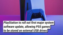 PS5 Rolling Out First Major System Update That Allows For External USB Drive Storage
