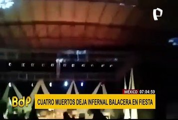 México: desatan tiroteo en plena fiesta que deja cuatro fallecidos