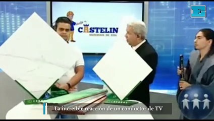 La increíble reacción de un conductor de TV