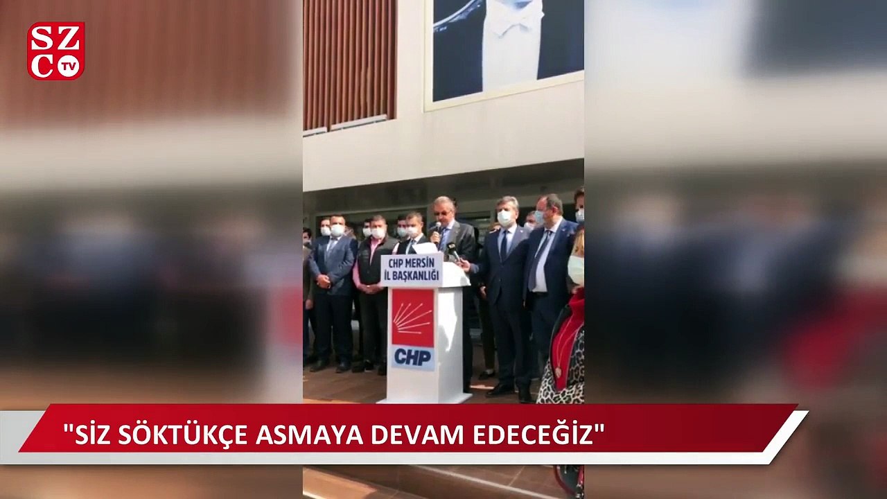Mersin’de "128 milyar dolar nerede” afişlerine polis engeli