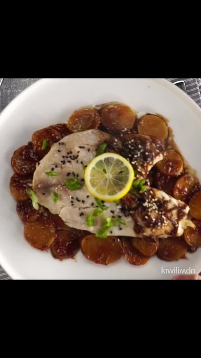 Fish with Glazed Potatoes