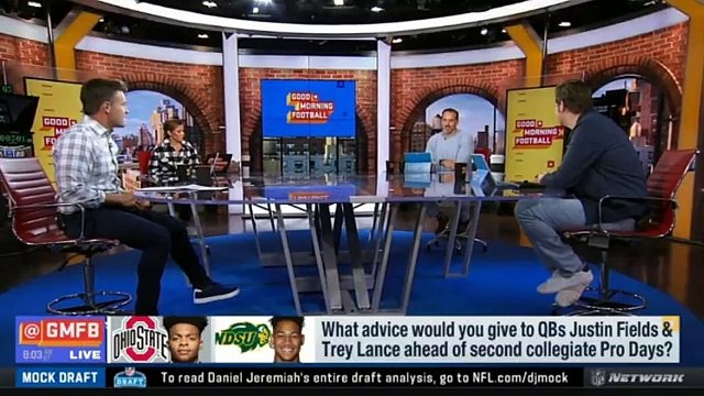 Good Morning Football | Kyle Brandt Excited Justin Fields & Trey Lance At 2Nd Pro Days For Nfl Teams