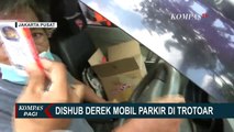 Parkir Di Pinggir Jalan, Pengendara Mobil Berusaha Kabur saat Akan Diderek Petugas Dishub!