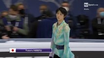 2021.03.27 - WC21 - Yuzuru HANYU 6 min warm-up FS [RAI ITA]