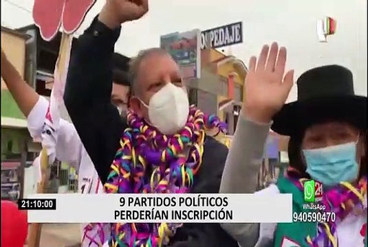 Trece partidos políticos perderían inscripción en el Registro de Organizaciones Políticas