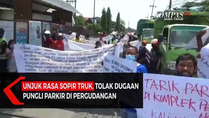 Sopir Truk Unjuk Rasa Tolak Dugaan Pungli Parkir di Pergudangan