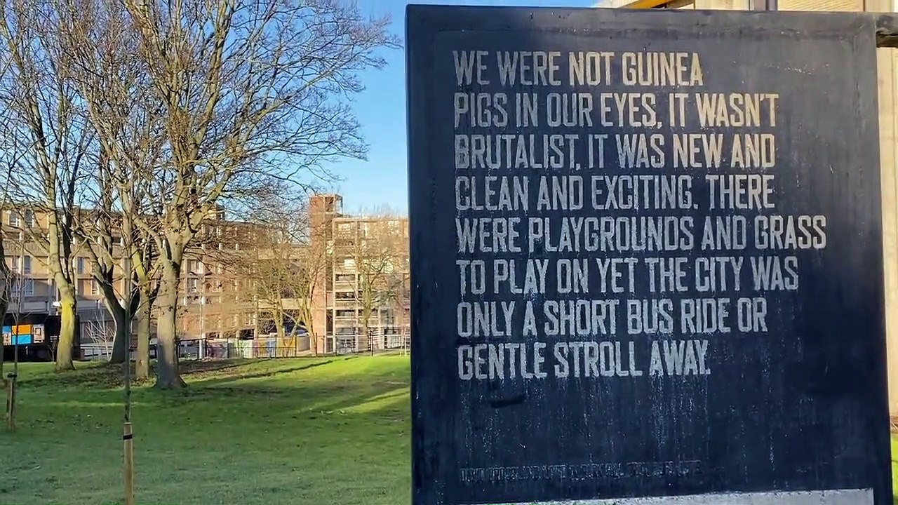 Park Hill Flats Sheffield Art Project Sculptures Around the Grounds Stories from Former Residents