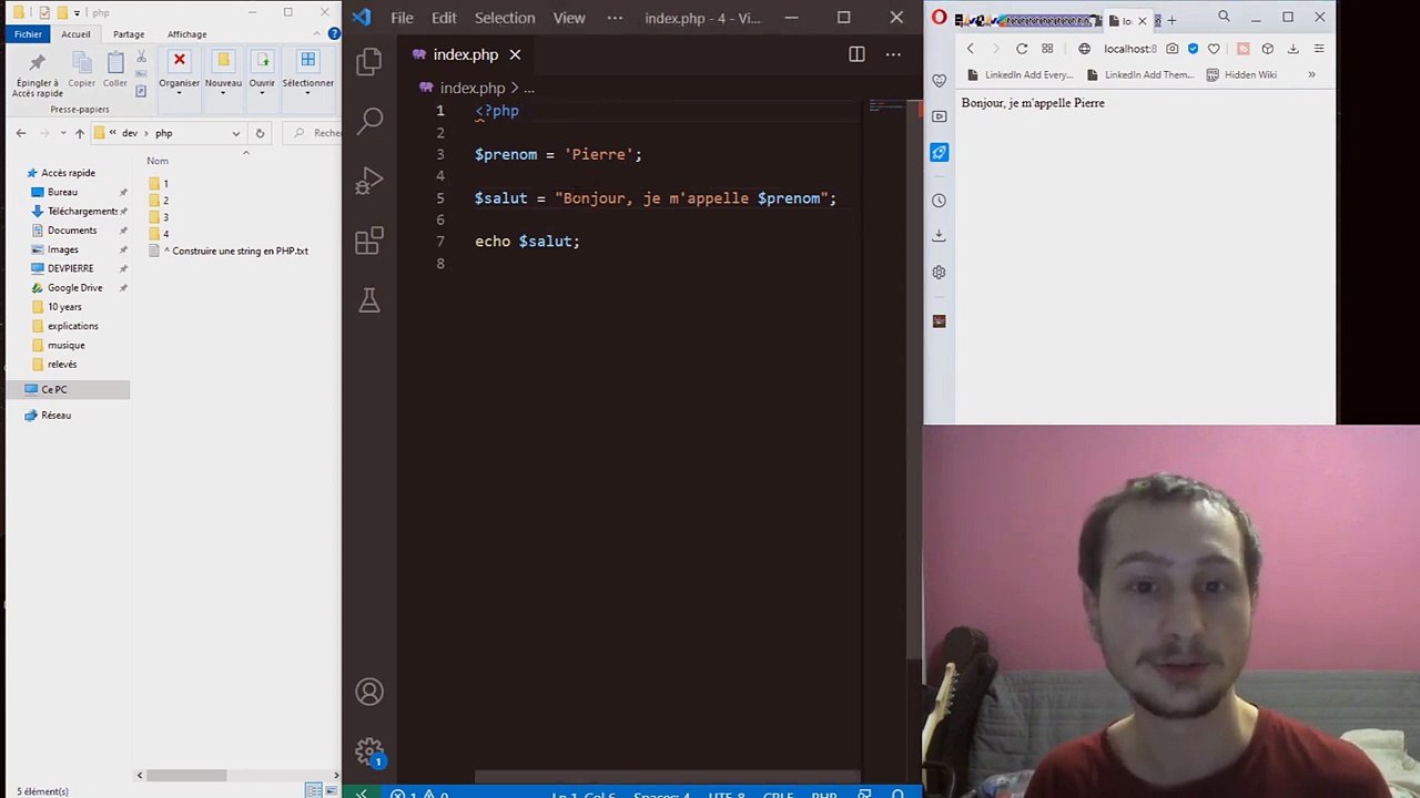 Comment construire un string en PHP (Les 4 façons) - Apprendre PHP