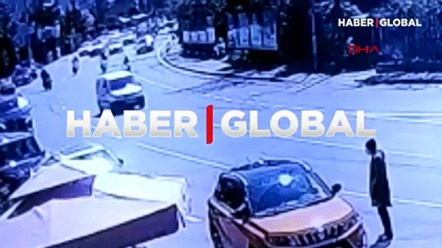 Kazayla biten tek teker şovu anbean kamerada