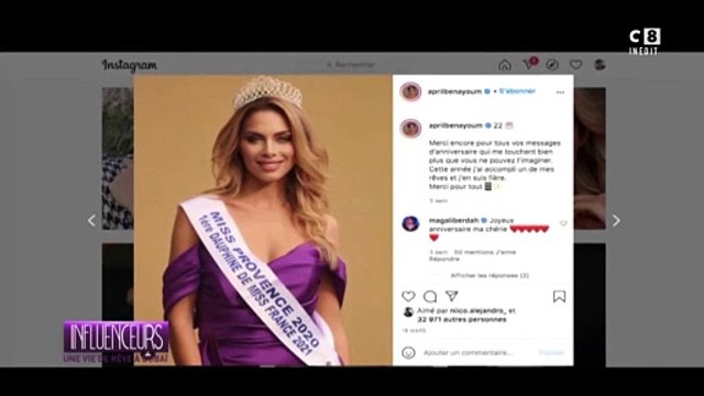 April Benayoum, 1ère dauphine de Miss France 2021, est devenue influenceuse dans l'agence de Magali Berdah - C8