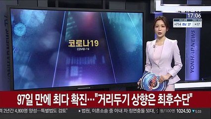 97일만에 최다 확진…"거리두기 상향은 최후수단"