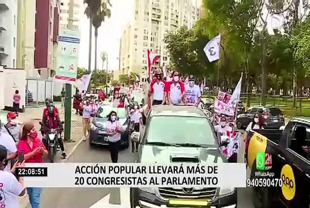 Elecciones 2021: Acción Popular llevaría más de 20 congresistas al Parlamento, según la ONPE