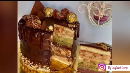 Gateau Noisette/Pistache/Chocolat. وصفه اكثر من رائعه و  بنه لااا تقاوم