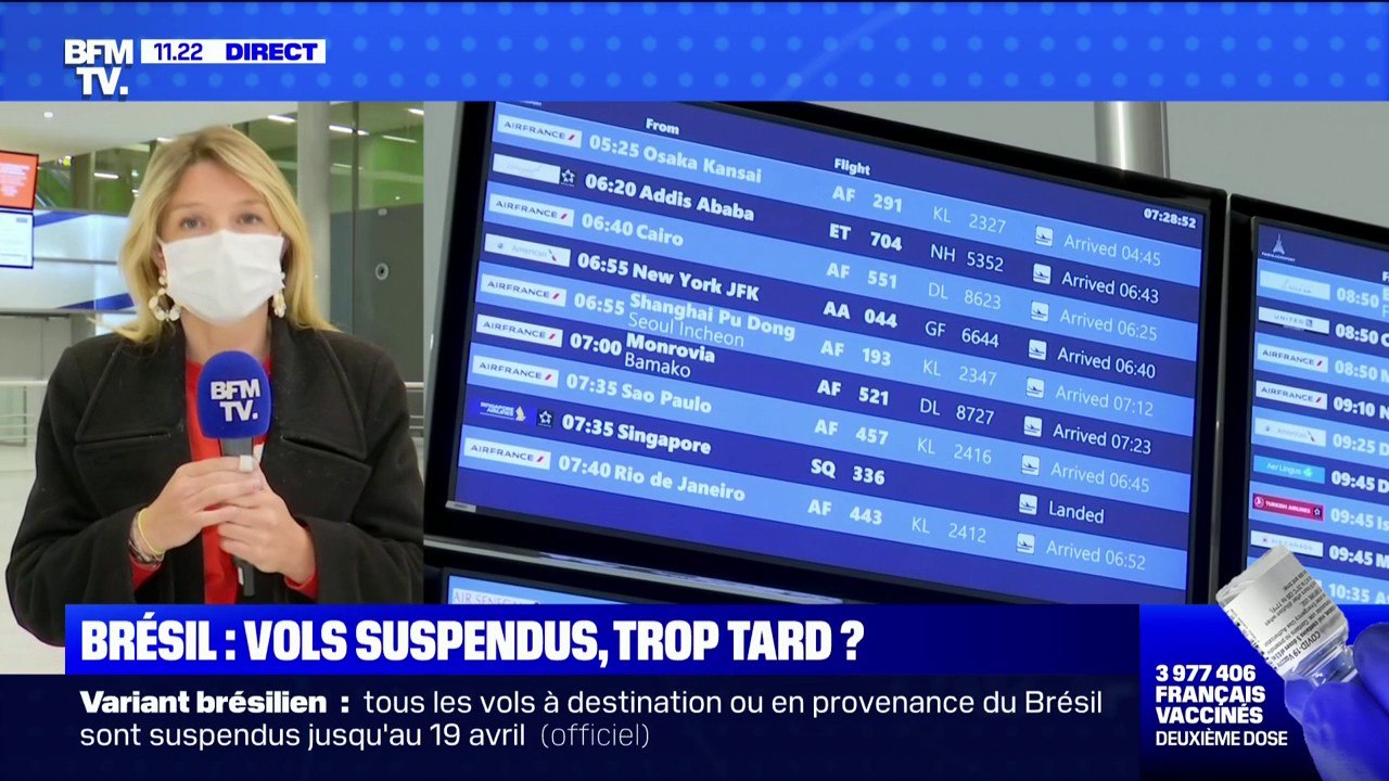 "Pas complet du tout": les passagers des derniers vols en provenance du Brésil témoignent
