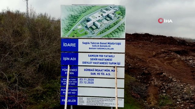 900 yataklı Samsun Şehir Hastanesi inşaatında çalışmalar devam ediyor