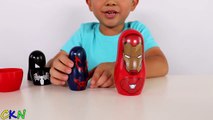 Spider Man And Iron Man Surprise Nesting Dolls Opening Fun With Ckn Toys