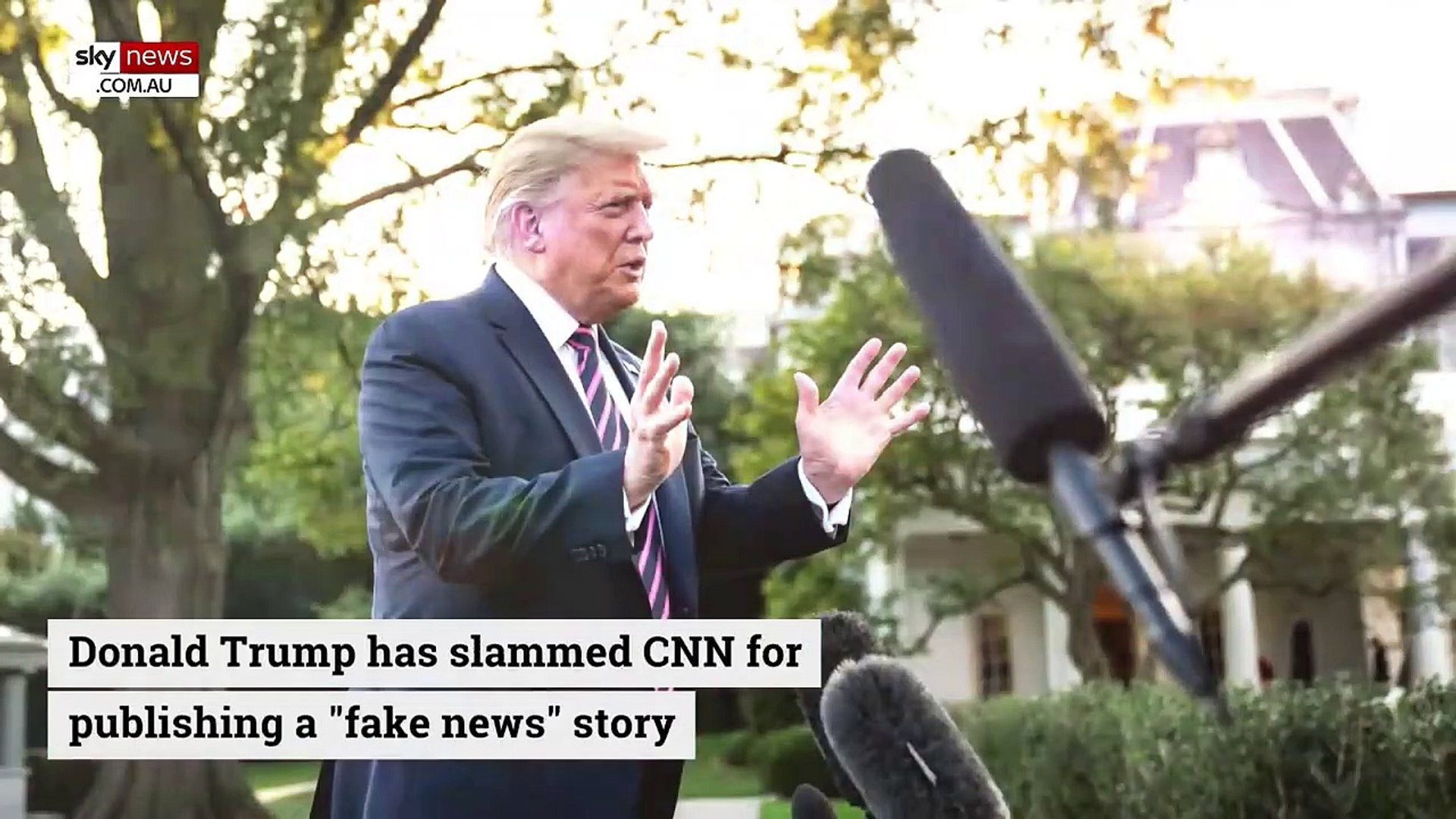 Trump condemns CNN for 'latest fake news story'