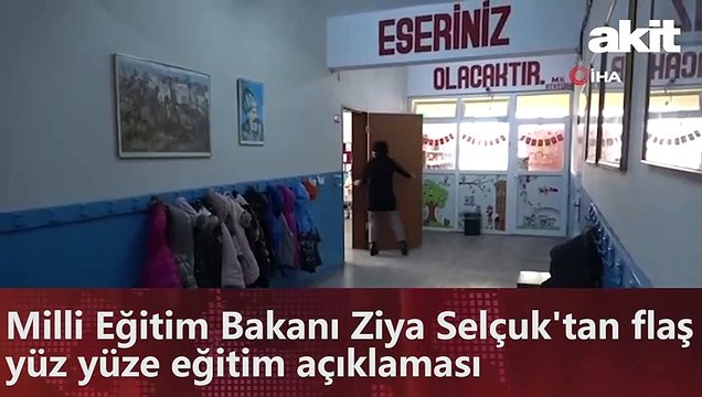 Milli Eğitim Bakanı Ziya Selçuk'tan flaş yüz yüze eğitim açıklaması