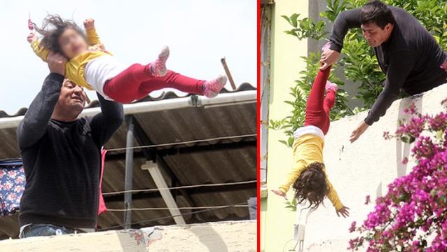 Babasının damdan atmaya çalıştığı çocuğun Babacığım yapma feryadı yürekleri yaktı