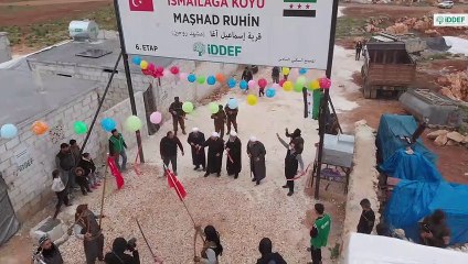 İDDEF, İdlib'deki 610 briket evin açılışını yaptı