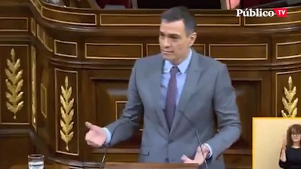 Pedro Sánchez, a Santiago Abascal: "Pensaba que venía con papeles... ¡Y viene con un adoquín!"