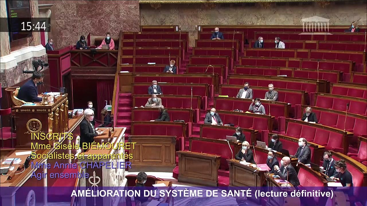 Gisèle BIEMOURET: Explication de vote en lecture définitive de la PPL Amélioration du système de santé par la confiance et la simplification.