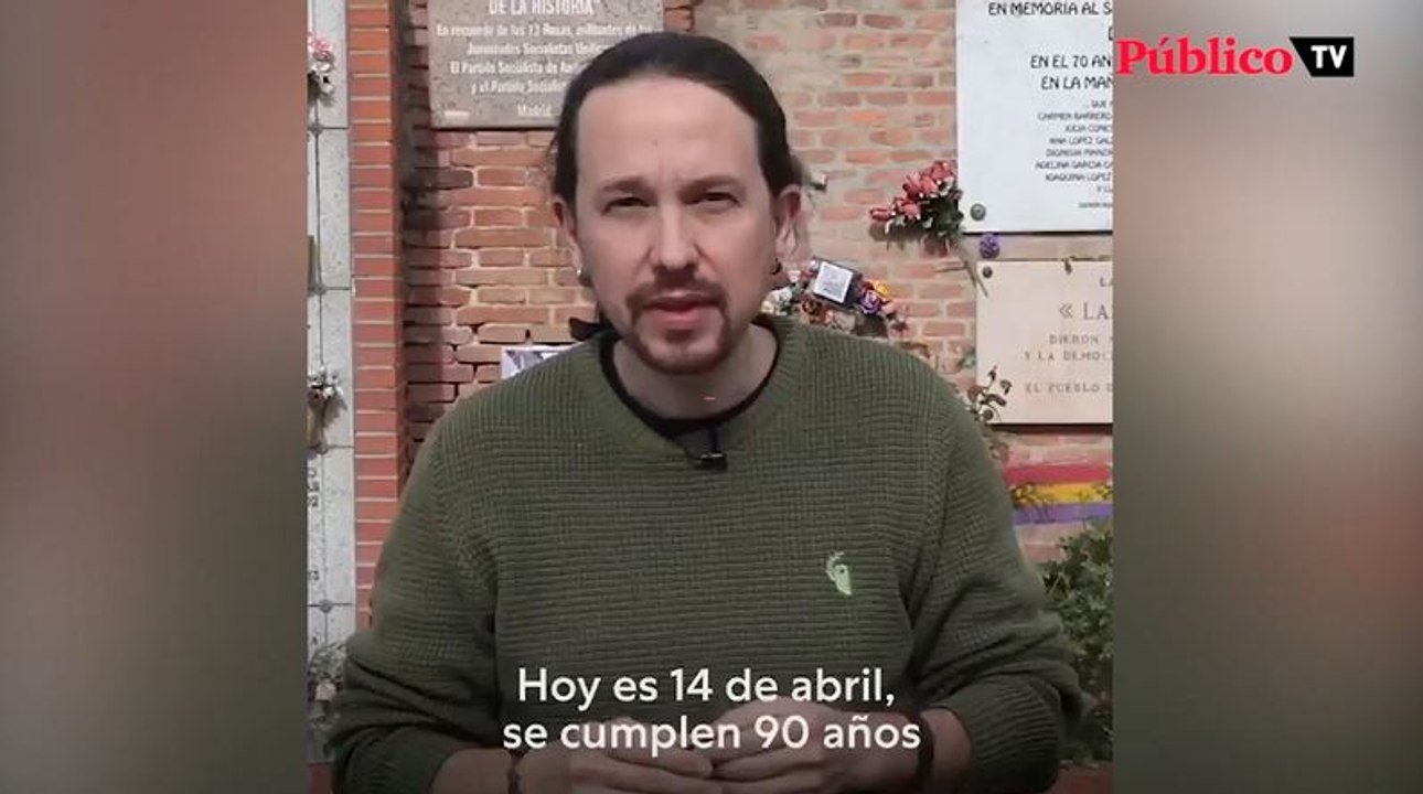Pablo Iglesias: "La identidad democrática española es republicana y antifascista"