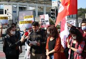 Son dakika haber: ABD SAVAŞ GEMİLERİNİN BOĞAZ'DAN GEÇİŞİNE PROTESTO