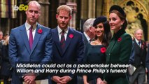 Kate Middleton Expected To Act as Mediator Between Harry and William During Prince Philip’s Funeral