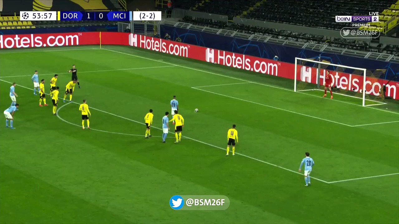 ملخص و اهداف مبارة دورتموند مان سيتي محرز هداف