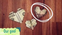 Easy Dollar Origami Heart ❤️ Money Origami Heart Folding Instructions