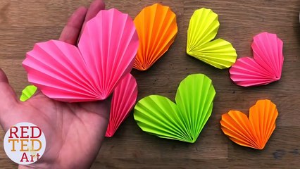 Easy Paper Heart Origami - How To Make A Paper Heart 3D - Paper Heart Diy