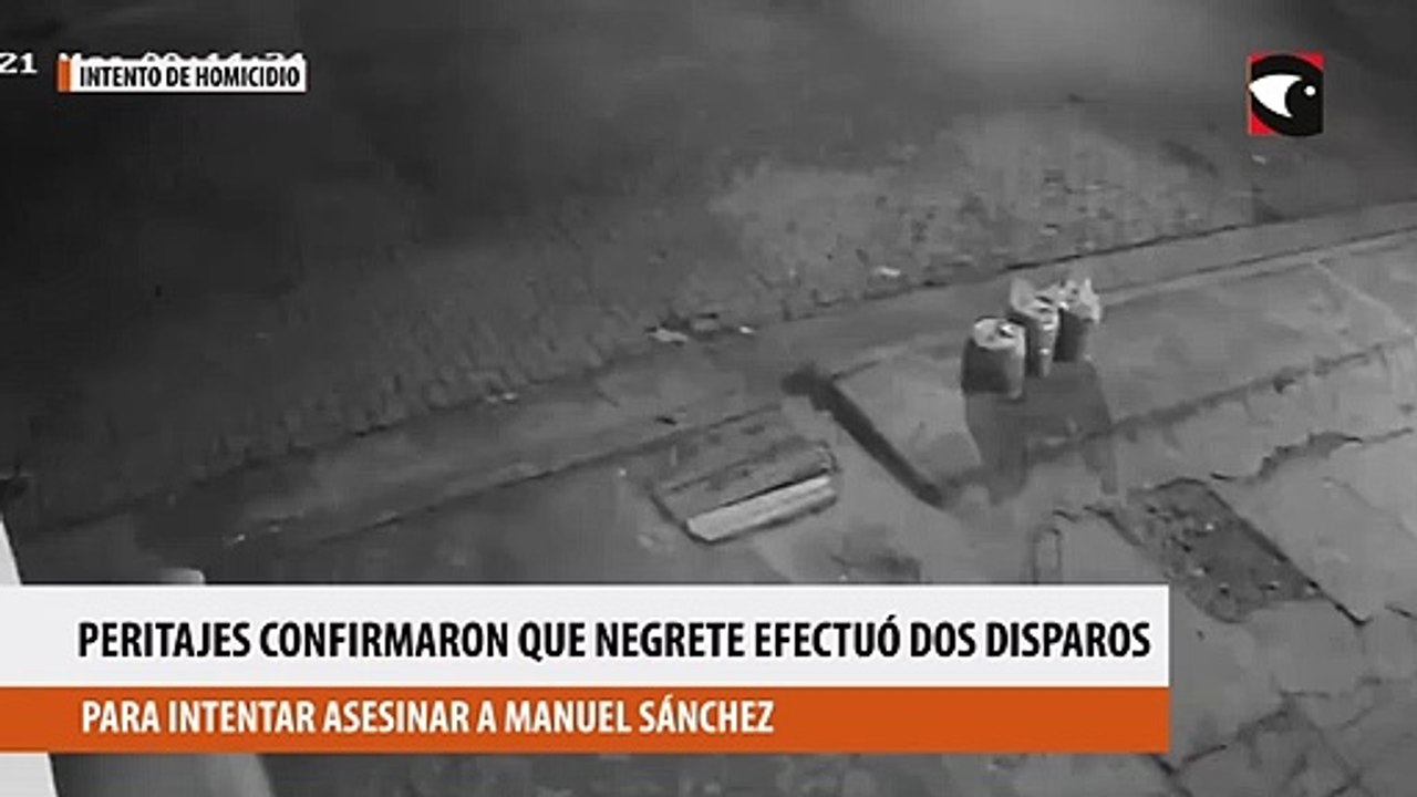 Peritajes confirmaron que Santiago Negrete efectuó dos disparos para intentar asesinar a Manuel Sánchez