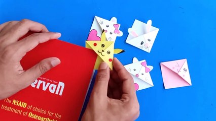 Tải video: Diy Kawaii Bookmarks //Easy Origami Bookmark Corner - How To Make A Corner Bookmark Diy