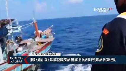 Lima Kapal Vietnam Diduga Mencuri Ikan di Perairan Indonesia