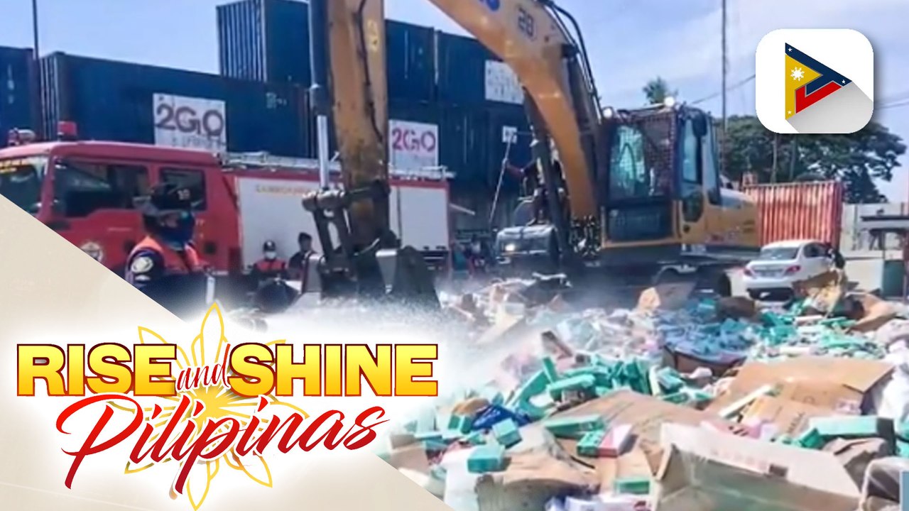 Mga kontrabando, nakumpiska sa magkakahiwalay na operasyon; mga smuggled na sigarilyo, sinira gamit ang payloader