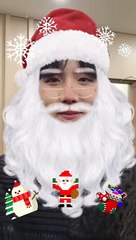 Bts put on a Santa Claus filter tic tok