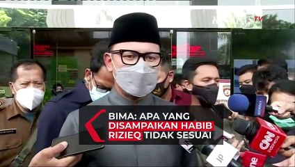 Klarifikasi BAP, Bima Arya: Apa yang Disampaikan Habib Tidak Sesuai