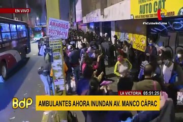 Miles de ambulantes desacatan cuarentena y llegan hasta el Estadio Nacional