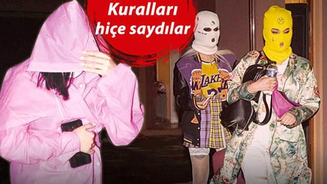 Aralarında fenomenler de var! Bu kadarı da olmaz dedirten kar maskeli korona partisine polis baskını