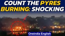 Lucknow: Several pyres burn at cremation ground | Viral video | Oneindia News