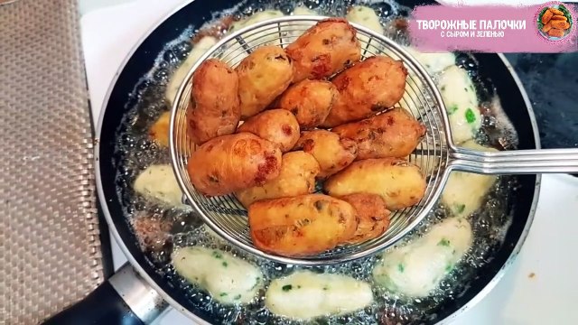 Творожные палочки с сыром и зеленью