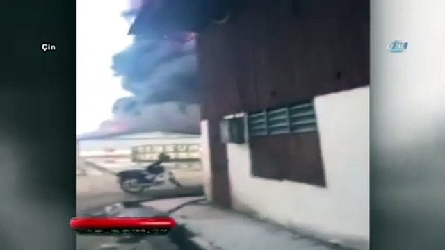 Havai fişek fabrikası yangınında sıra dışı görüntüler