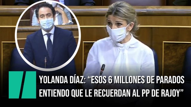 El zasca de Yolanda Díaz a Teodoro García Egea sobre los datos del paro