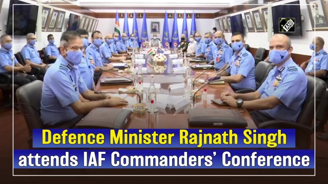 Defence Minister Rajnath Singh attends IAF Commanders’ Conference