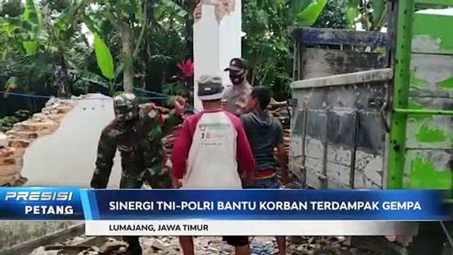 Kapolres Lumajang Dsitribusikan Bantuan Korban Gempa
