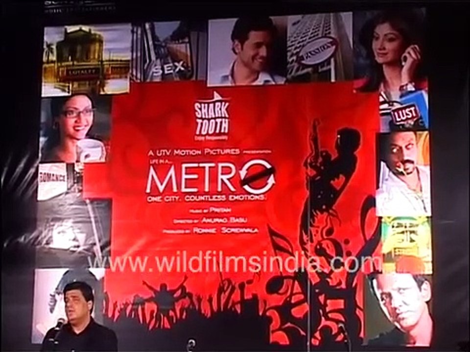 Shilpa Shetty, Kangana Ranaut, Shiney Ahuja, Irrfan Khan, Anurag Basu at music launch of Metro