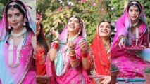 Charu Asopa ने ऐसे Celebrate किया Gangaur Festival | Charu Asopa Gangaur Celebration | Boldsky