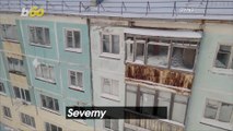 Derelict Dominion! Drone Footage Showcases Abandoned Russian Village Covered in Ice!