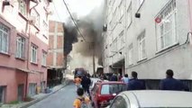 Esenler'de korkutan yangın...Mahsur kalan 4 kişi ve 6 aylık bebek itfaiye ekiplerince kurtarıldı